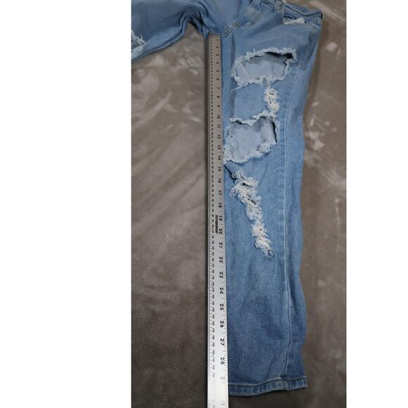 Vibrant Miu Jeans Womens 3 W25 Distressed Ripped High Rise Made in USA Denim - Picture 6 of 8